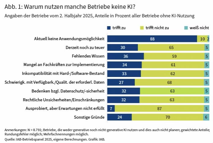 IAB 2026: Warum nutzen manche Betriebe keine KI